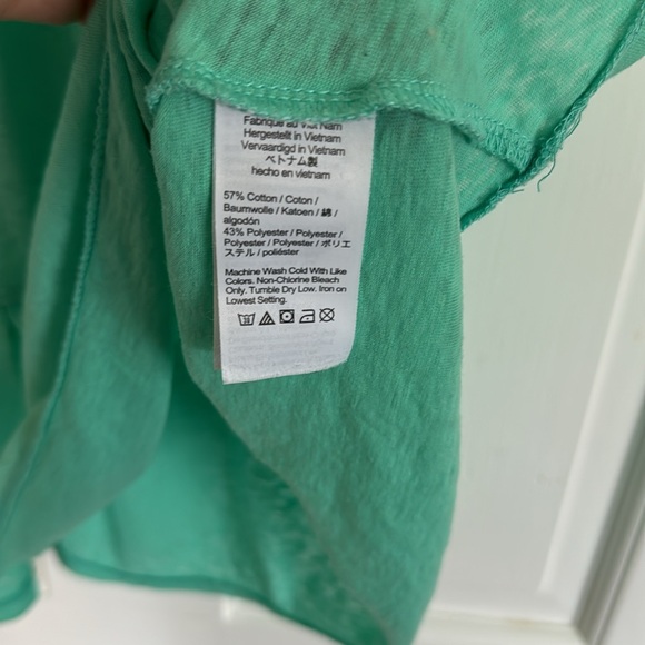 J. Crew Crewcuts Girls Flutter Sleeve Tee Turquoise - Picture 6 of 7